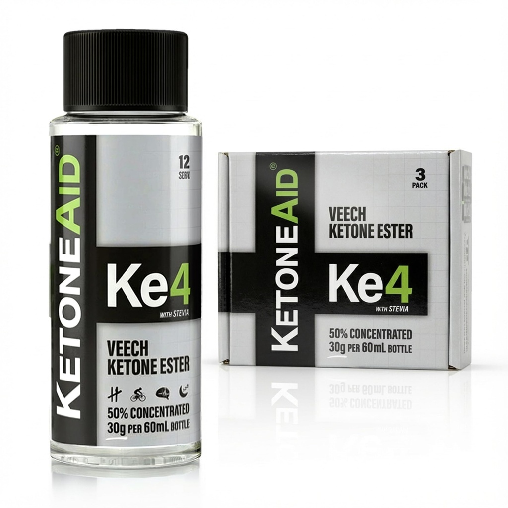 KetoneAid Ke4 Ketone Ester Koncentrat 124; Nie Ketone Sól, Nie Cukier, Nie Kofeina 124; Exgenous D- BHB Ester