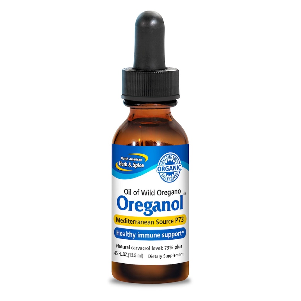 PÓŁNOCNY AMERYKAN HERB & SPICE Oreganol - 0,45 fl. oz. - Nieprzetworzony, Dziki, Organiczny Olej Oregano - Śródziemnomorskie Źródło P73 - Non-GMO - 194 Służenie