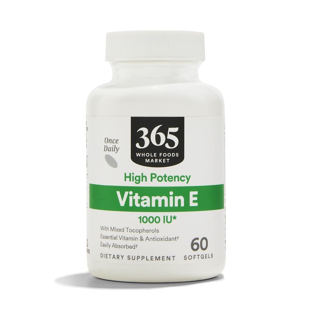 365 by Whole Foods Market, Witamina E 1000 IU, 60 Count