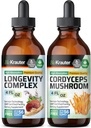 BIO KRAUTER Długość Grzyb nalewka 4 Fl. Oz. & Cordyceps Grzyb nalewka 4 Fl. Oz.