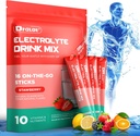 Proszek bez elektrolitów cukrowych z naturalnymi aromatami, 3X Rapid Hydration Pakiety z 10 Electrolyte & Witaminy, Liquid Daily IV, Non-GMO, Gluten- Free, Keto, Wegan, 16 Sticks, Truskawka