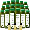 5 dni Green Juice Cleanse Surowy Fontanna, Wszystkie naturalne Surowiec, Detox wegański, Sok prasowany na zimno, 30 butelek 12oz, 3 Ginger Shots