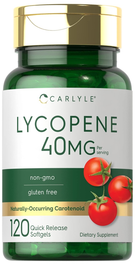 Carlyle Lycopene 40mg Humalog 124; 120 Softgels Humalog 124; Naturally-Occurring Carotenoid Humalog 124; Non- GMO & Gluten