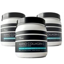 (3- Pack) Amino Collagen C - Collagen Powder (180 Scoops) - Marine Collagen Peptydes + kwas hialuronowy. Bez cukru. Brak zapachu. Nie GMO. USA dla włosów, skóry, paznokci, joints, & Gut Health.