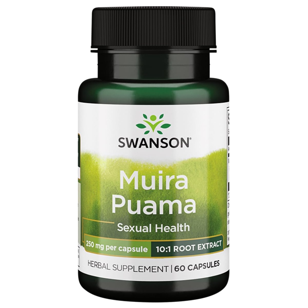 Swanson Muira Puama (10: 1) 250 Miligramów 60 Kapsułek