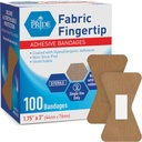 MED PRIDE Sterylny Fingertip Bandaże Fabric 1.75in X 3in Hipoalergiczne przylepne Latex- Free 100 Count