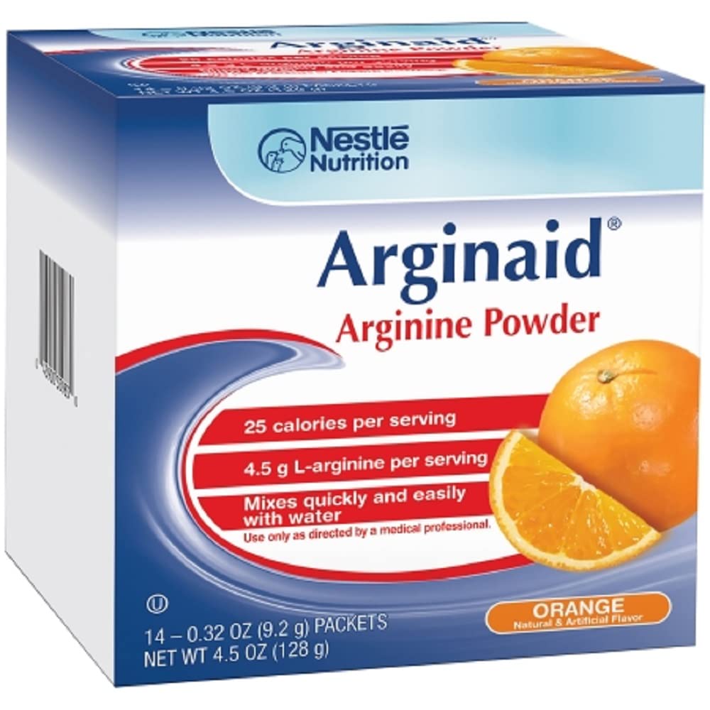 Arginine Supplement Arginaid? Pomarańczowy .32 oz Indywidualny pakunek w proszku (BX 14)