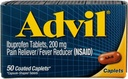 Advil Pain Reliever / Fever Reducer 200 mg tabletki powlekane 50 ea (opakowanie po 6)
