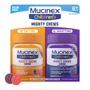 Mucinex Mighty żuć dzieci Cough Medicine Daytime i Nighttime Value Pack, Łatwy w dawce Cough Suppressant dla dzieci z Dextromethorphan, Mieszany aromat Berry, 32 Tabletki do żucia