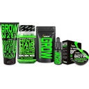 Beard Growth Kit w / Biotin Hair Growth Vitamin + GROW 11- in-1 Hair Growth Shampoo w / Biotin + 2X Thickening Mustache Wax for Men + GROW BROW Growd Growth Oil for Men - Formulated in America