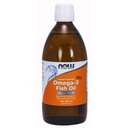 Teraz dodatki, Omega-3 Olej rybny płynny, Molekularnie destylowane, Lemon aromat, 16.9- unce