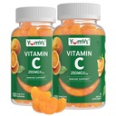 JumV Gummies witaminy C dla dorosłych - 250 mg Pomarańczowej Witaminy C Gummy - Witamina C Gummies do żucia immunologiczne dla dorosłych - Suplement wsparcia immunologicznego - Kosher, Halal, Gluten Free (200 Count), 2 Pack