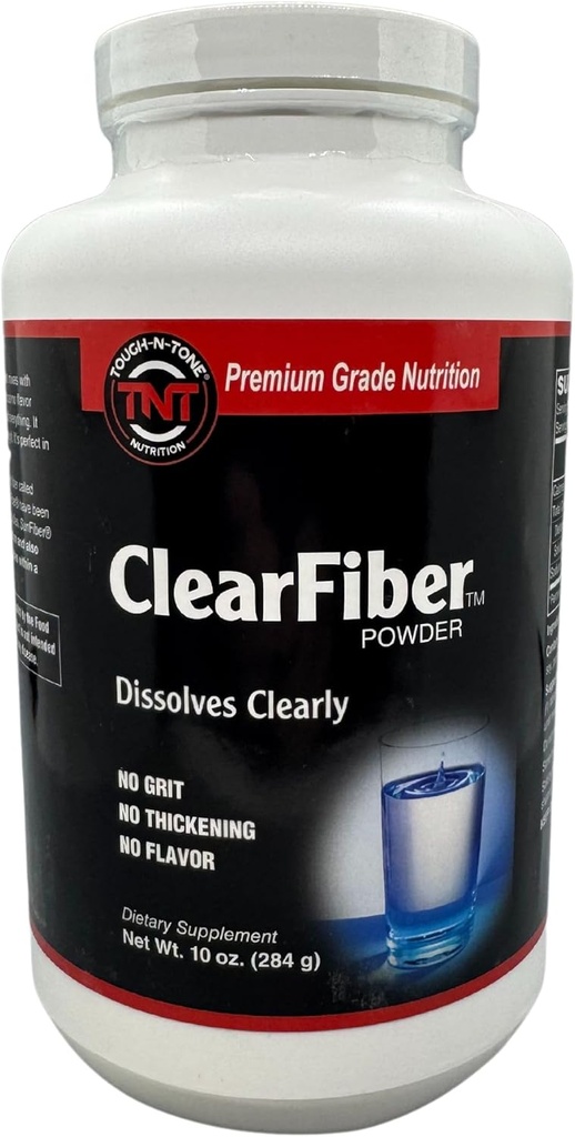 TOUGH- N- TONE ClearFiber Proszek - Fiber rozpuszczalny z SunFiber ® PHGG - Bez smaku, bezogonowe, nietkane - Pomaga Digestive & Heart Health - Prebiotyczne
