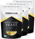 Terrasoul Superfoods Premium Nutritional Yeast Flakes, 3 Lbs (Pack of 3), Fortified, Savory Superfood for Vegan Cheese, Seroning i Plant-based protein Boost