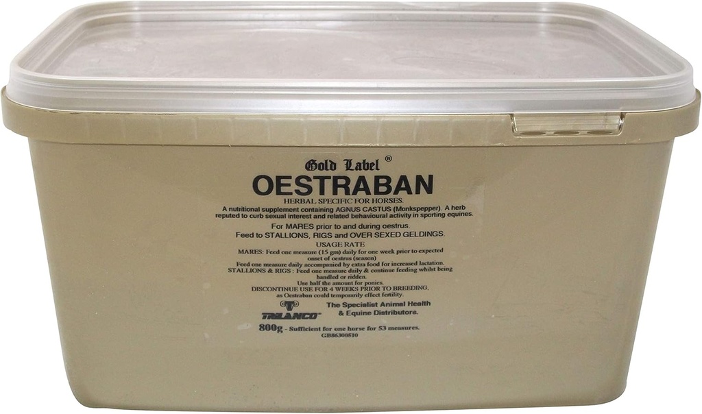 Złota etykieta Oestraban, Suplement do koni, Zachowanie równowagi hormonalnej, 800 Gm
