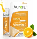 Aurora Nutrascience Micro- Pack Witamina Liposomalna C, Wsparcie immunologiczne, 1000 mg na Podawanie, Wegan, Gluten Free, Non-GMO, 10 Jednoporcjowe opakowania, Pomarańczowy