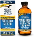 Natural Path Silver Wings Colloidal Silver Liquid - ulepszony suplement wsparcia immunologicznego - 250ppm (1250mcg) - 8oz