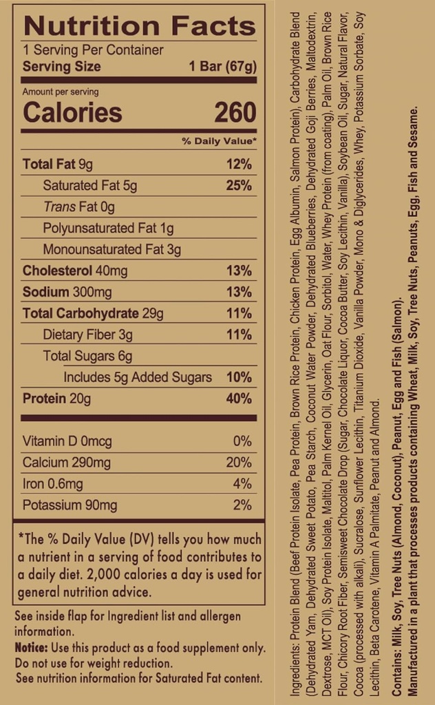 REDCON1 MRE Bar, Czekoladowy Ciasteczko Ciasteczko Dough, 20g Całej żywności Protein Bar z MCT Oil - Łatwy do przetrawienia, Pyszny Meal Replacement Bar - Zawsze Przekąski białka, Post lub przed treningiem Bary (4 Bary)