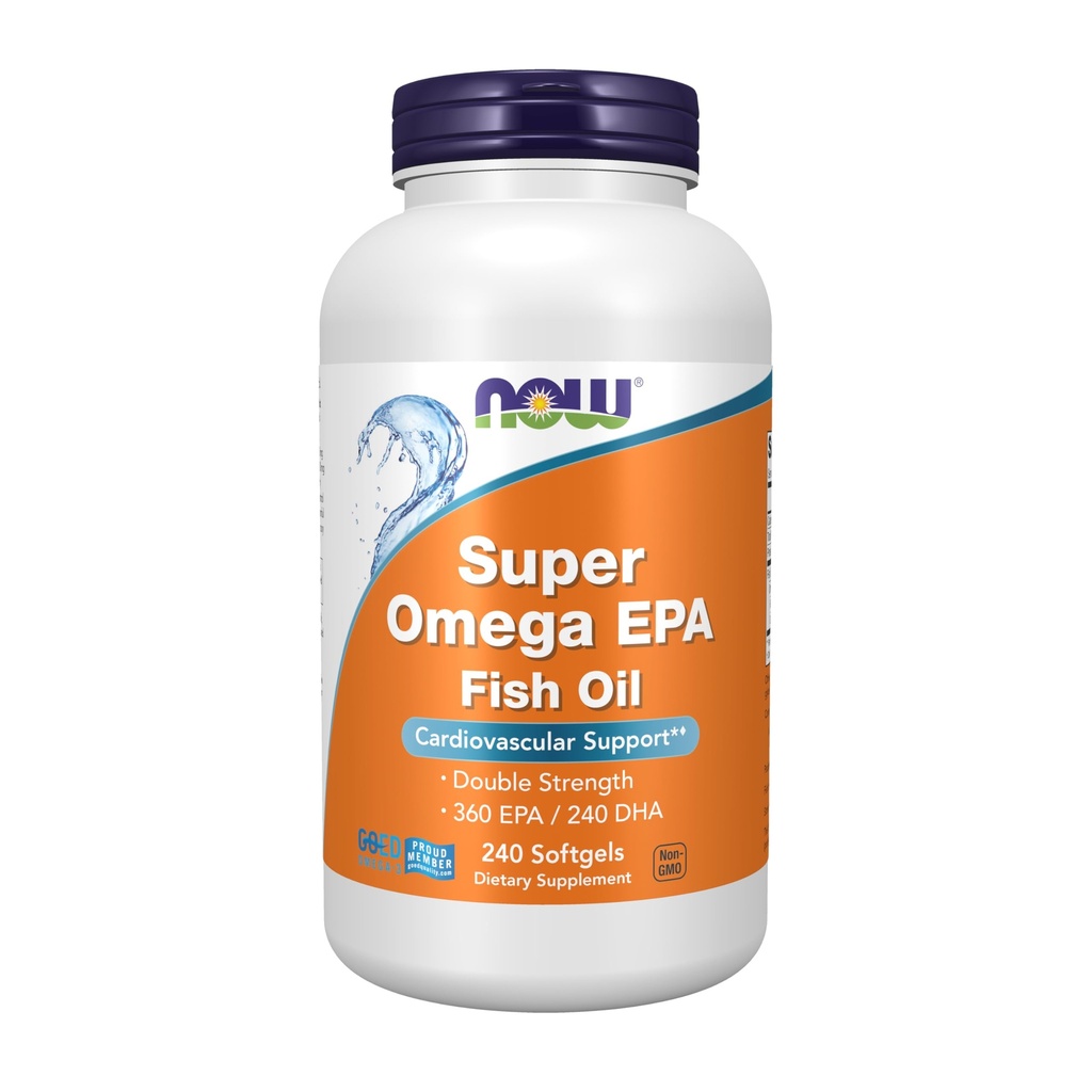 Teraz suplementy żywności, Super Omega EPA, 360 EPA / 240 DHA, Molectorely Distilled, wsparcie sercowo-naczyniowe *, 240 Softgels