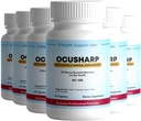 Ocusharp Vision Health Formula z Zeaksantyny, Luteina, Wyciąg z borówki, Eyebright & More - Suplement witaminy do oczu, 60 Kapsułki (6)