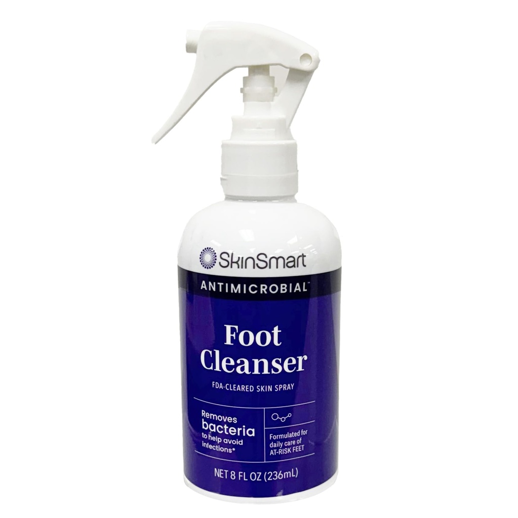 SkinSmart Daily Foot Cleanser At- Risk Feet, Usuwa bakterie, aby pomóc uniknąć infekcji, 8 uncji spray