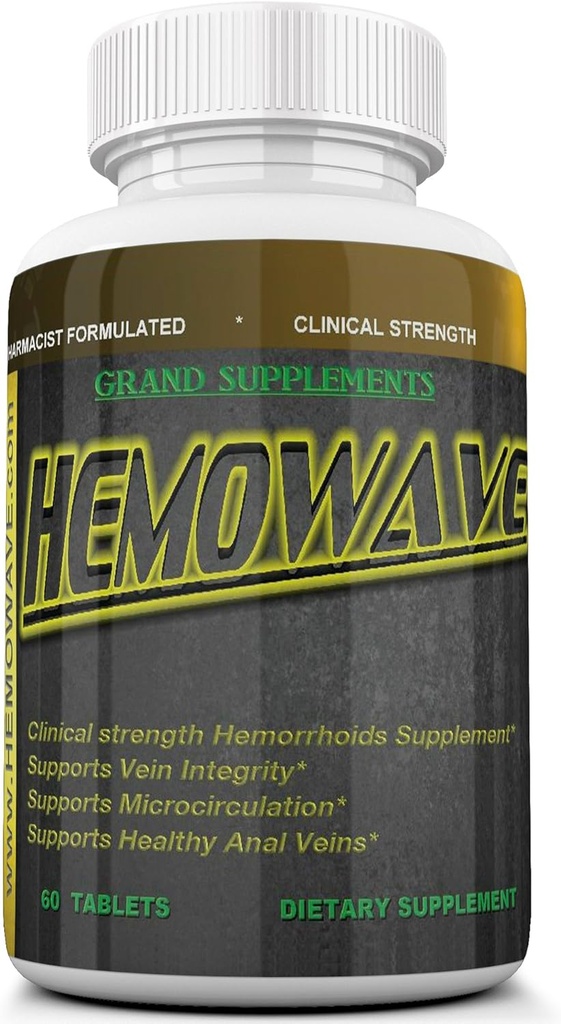 HEMOWAVE Naturalne podejście do hemoroidy, i pile Opuchlizna. z dodatkiem witaminy K. 60 tabletek
