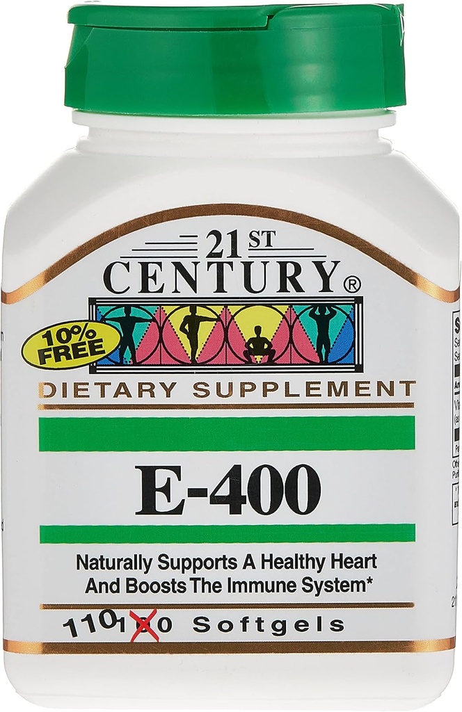 21 Century Witamina E 400iu, 110 Softgels