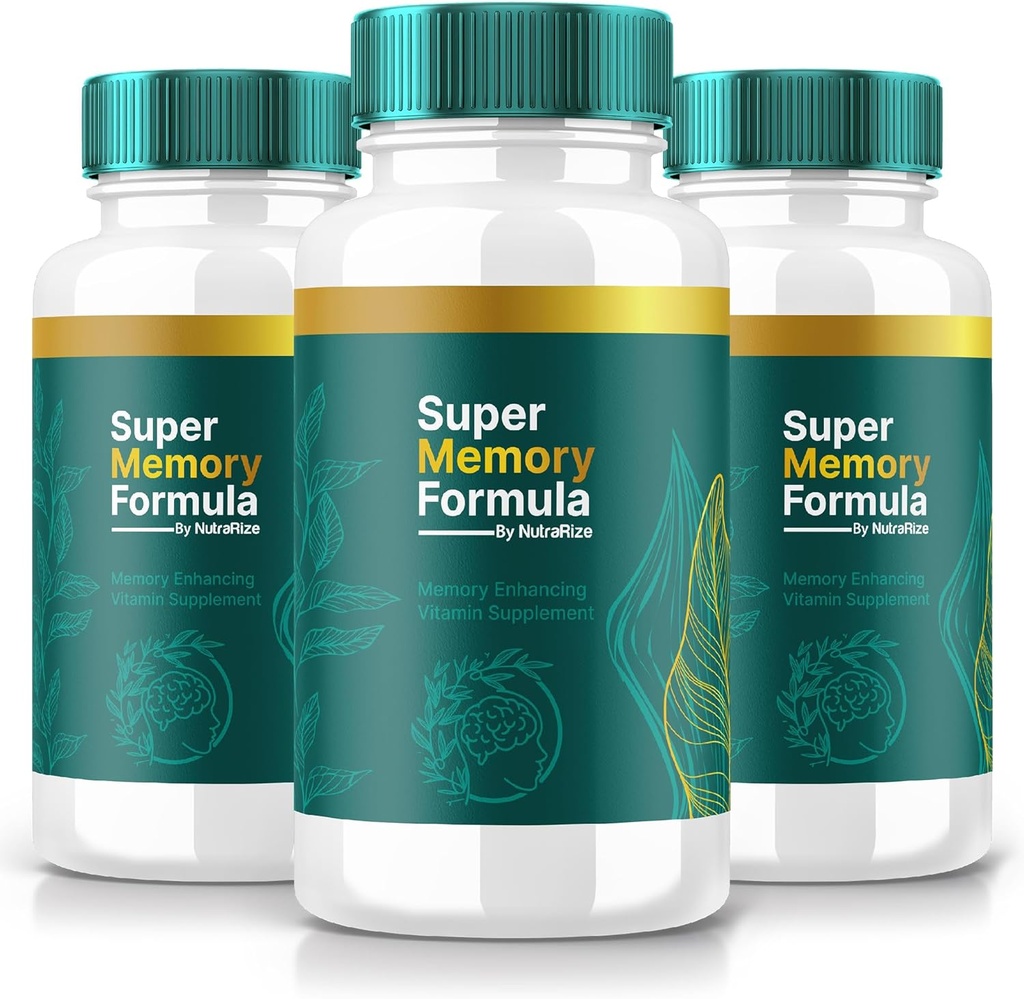 NutraRize (3 Pack) Super Formuła Pamięci - Codzienne wsparcie kapsułki z zbalansowanym mieszanką dla ostrości, alertywność i codziennie ostrość 124; Wystarczy 2 Easy- to- Weź pigułki dziennie (180 Kapsułki)
