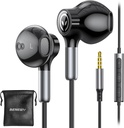 BENEWY Wired Earbuds z mikrofonem, Wired Earphone in- Hear słuchawki, Kontrola głośności, Potężny Bass i Clear Audio, 3.5mm Jack Earbuds dla iPhone, iPad, Laptop, komputer, MP3