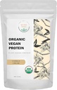 Organiczny proszek z białka wegańskiego - białko oparte na roślinach, Flavor waniliowy - nienabiał, Laktoza wolna, Nie dodano cukru, Gluten wolny, Soja wolna, Nie-GMO, Mieszanka wegańska ketogenna - 1 lb, 16 unce