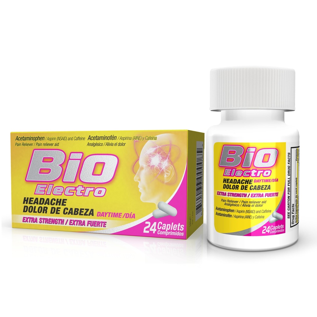 Dodatkowa siła Ból i ból głowy Relief Tablets, 24 Count