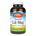 Carlson - Chelated Cal- Mag, 2: 1 Wapń do Magnezu Stosunek, Wsparcie kości, Funkcje mięśni & Produkcja energii, 180 Tabletki