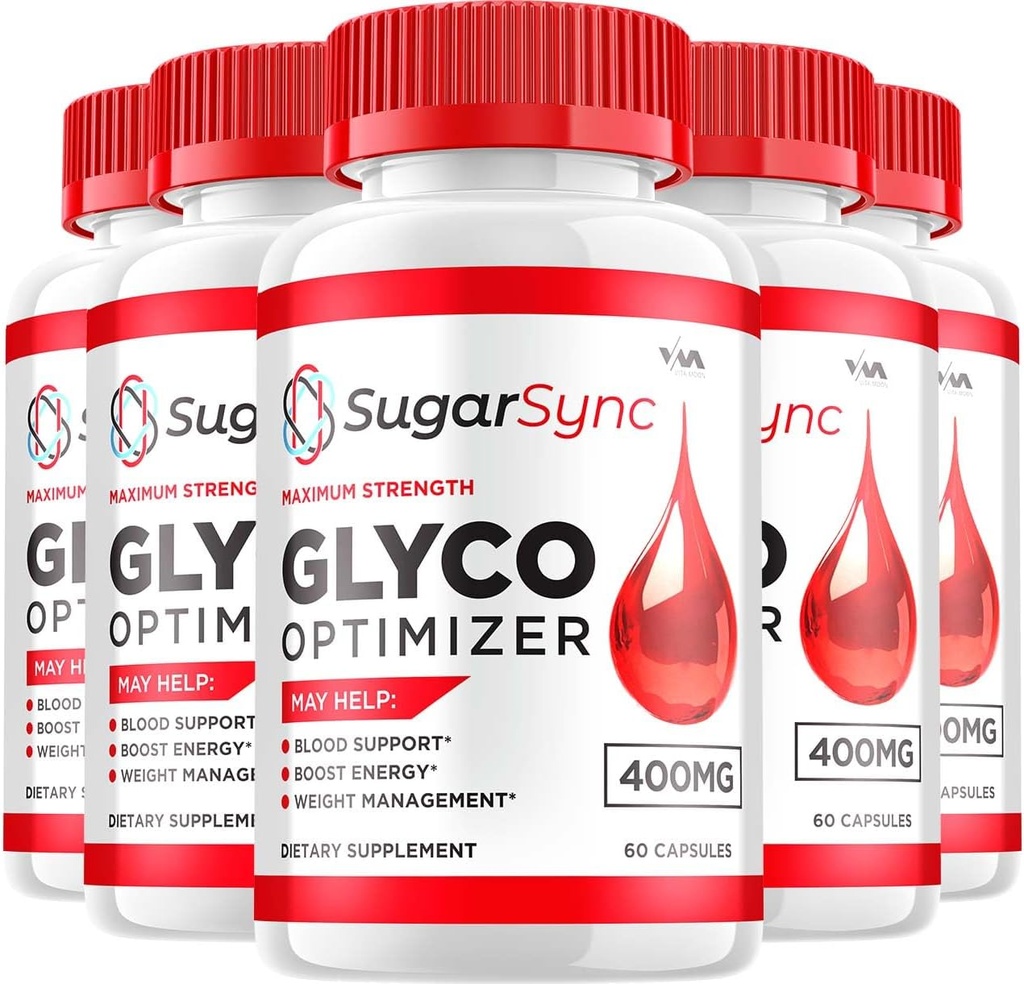 (5 opakowań) SugarSync Glycogen - Sugar Sync Capsule Cleaner, Sugar Sync Pills, Advanced Formula dla ogólnego Wellness, SugarSync Recenzje, 300 Kapsułki