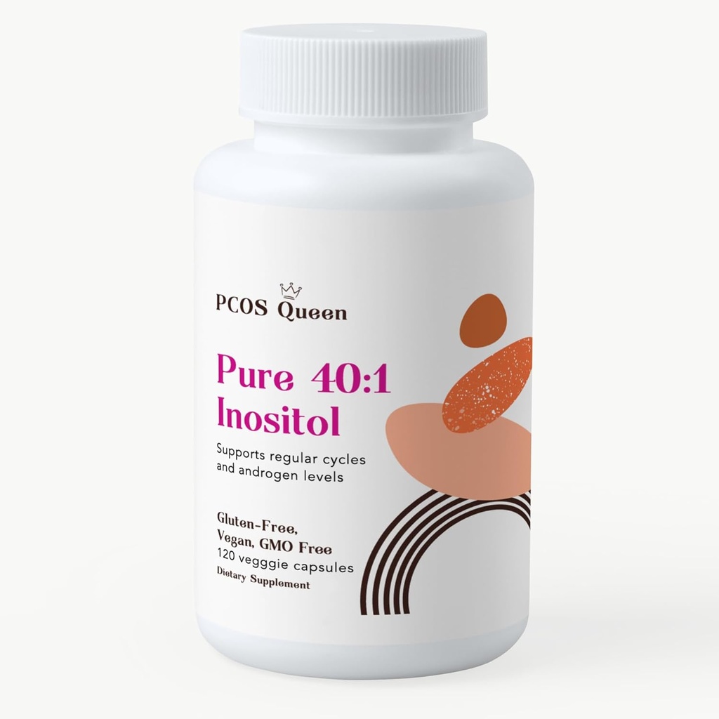 Czysty 40: 1 Inozytol - Myo + D- Chiro Inozytol Suplement - dla kobiet z płodnością, Skóra, & Potrzeby cyklu menstruacyjnego - 1 Butelka