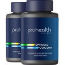 ProHealth Turmeric Curcumin Supplement: 285 Times More Biodostępne- opracowany przez neuronaukowców. 1000 mg koncentrat Longvida Curcumin Extract Per Serving (60 X 500 mg kapsułki / butelka) 2 opakowania