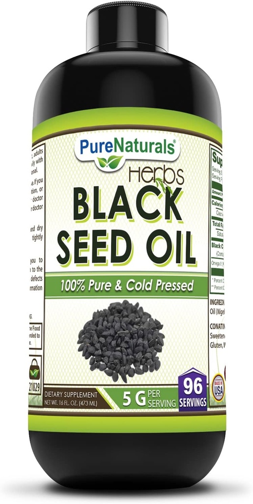 Czysty Naturals Black Seed Supplement Agregat 124; 16 Oz 124; 5 G Per Serving Agregat 124; 96 Służenia na butelkę Agregat 124; Non-GMO Agregat 124; Gluten- Free Agregat 124; Made in USA