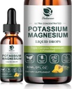 Suplement potasu Magnezu Ciecz w / Triple Complex Magnezu Glicynian & Potas Plus Omega 3, Mech morski, Czarny Seed, D3K2 & Wapń dla Zzz, Kurcze nóg i Muscle- 4 FL OZ Drop