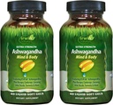 Irwin Naturals Extra Siła Ashwagandha - 60 Płynne żele soft- Pomaga zwiększyć wydajność fizyczną i psychiczną - z Tumeric & Milk Thistle - 60 Służenie