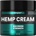 Naturalny krem do konopi z kurkumą, Msm, Arnica - Śmietanka do konopi Maksymalna wytrzymałość na dyskomfort w plecach, HIPS, łączniki, Knees, łokcie - Maksymalne wsparcie joint with Hemp Oil Extract Gel - 4 oz