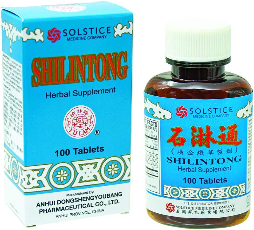 Supplement ziołowy Shilintong (wspomaga trakturę moczową, oczyszczanie kamieni nerkowych i pęcherzowych) (100 tabletek) (1 butelka) (Przesilenie)