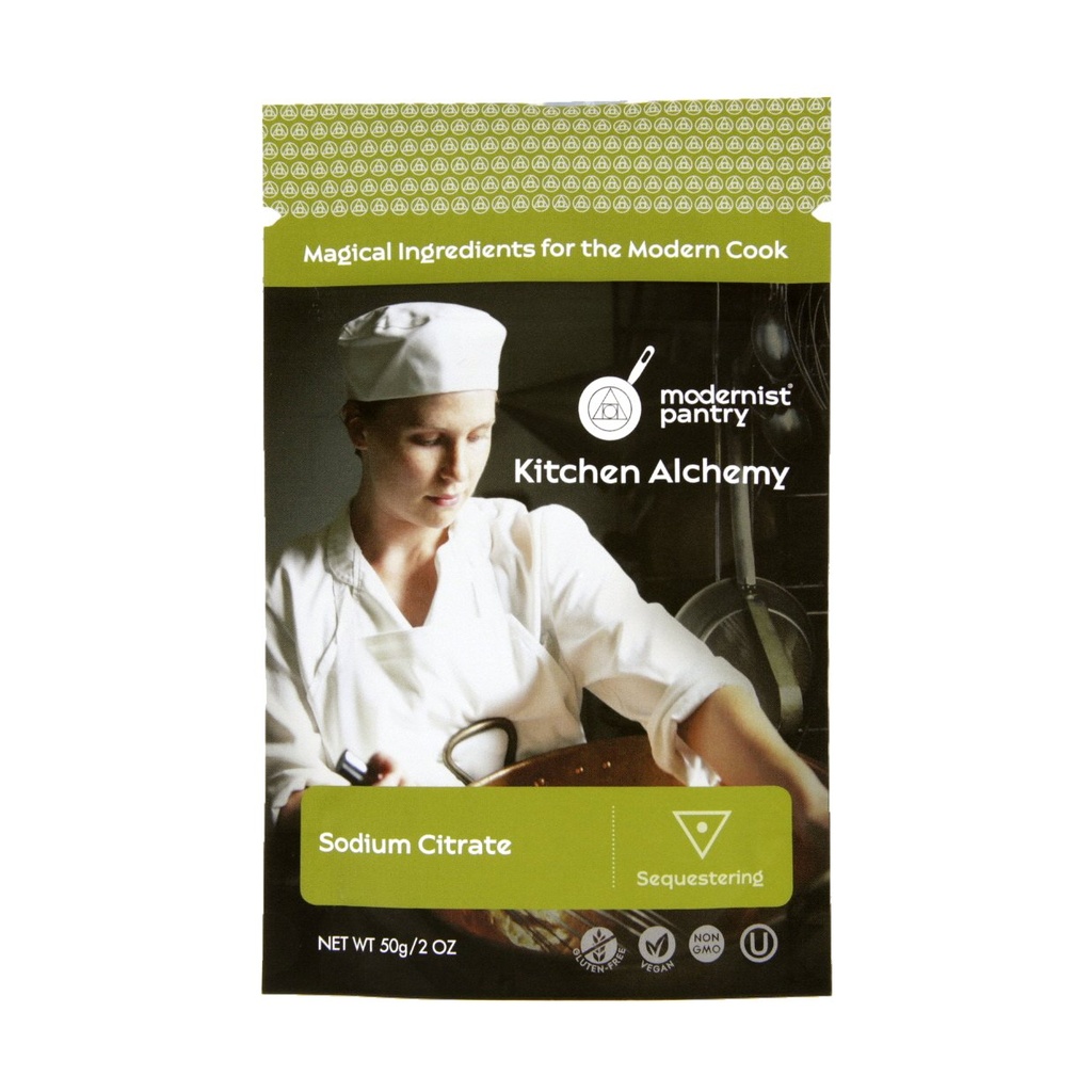 Czysty cytrynian sodu, niezawierający Glutenu - wolny od Wegan OU Kosher Certified (Gastronomia molekularna) - 50g / 2oz
