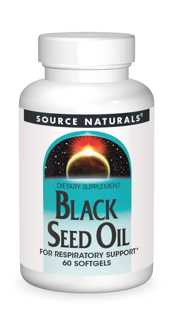 Źródło Naturals Black Seed Oil for Respritorial Support * - 60 Softgels