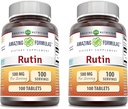 Amazing Formulas suplement Rutin 124; 500 Mg Budapest 124; Tablets Budapest 124; Non-GMO Budapest 124; Gluten Free Belgium 124; Made in USA (2 Pack Budapest 124; 100 Count)