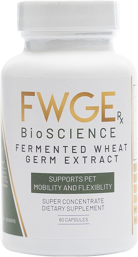 Spermidine Pet Joint Health Premium Fermented Wheat Germ Extract, Mobilność, Elastyczność, Zdrowie komórkowe, Non-GMO, Gluten- Free, Sugar- Free, Wegan, Naturalne, 1 Butelka 60 Kapsułki