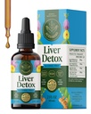 HERBAMAMA Liver Cleanse Detox & Naprawa - Suplement do wsparcia wątroby - płynne krople z mlekiem Thistle, Dandelion Root & Chanca Piedra - Alkohol & Suplement do czyszczenia bez cukru, 42- Day Supply