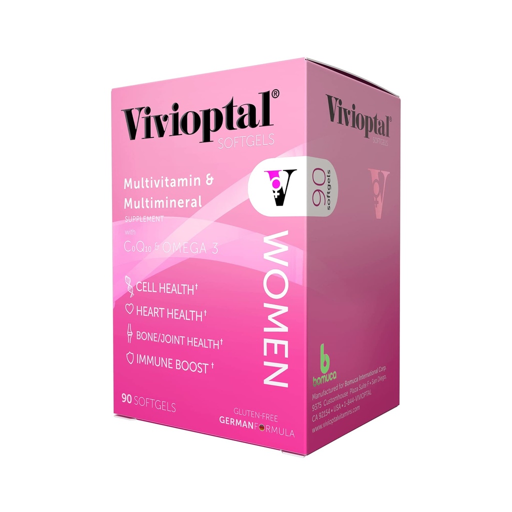 Vivioptal, Kobiety, Multivitamin & Multimineral Supplement, 90 Kapsułki