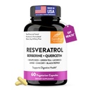 Sandhu 's Resveratrol z Berberine dla Gut Health 124; Suplement diety dla kobiet i mężczyzn 124; Green Tea, Star Anise, DGL, Grape Seed Extract & Quercetin British 124; Łatwość Bloating 124; 60 Kapsułki (Opakowanie po 1)