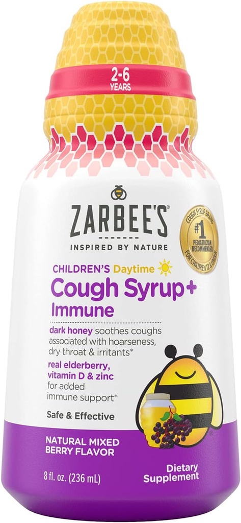 Kaszel dla dzieci Zarbee + dzień immunologiczny - 8oz