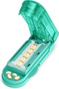ONE PIX Pill Cutter Splitter dla małych i małych pigułek, Medycyna Cutter dla cięcia wielu tabletek w czasie w połowie, Cut dla małych lub dużych Pill z ukrytym ostrym stali nierdzewnej Ostrze, Cyan