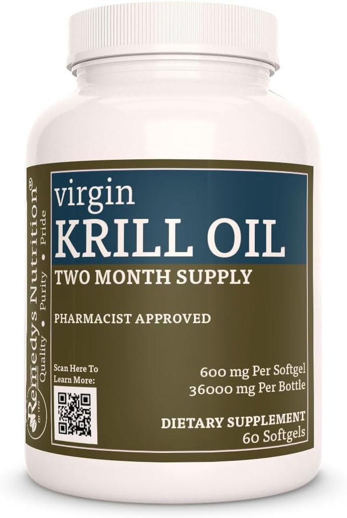 Remedy 's Nutrition Virgin Krill Oil (Omega-3 Kwasy tłuszczowe: EPA & DHA)